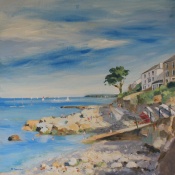 Greeting card by Becky Samuelson of Seaview beach, Isle of Wight